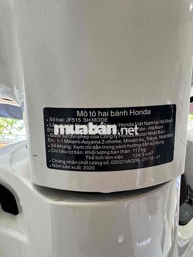SH Mode 2020 Trắng đủ đồ Zin - 1 Vạn Km