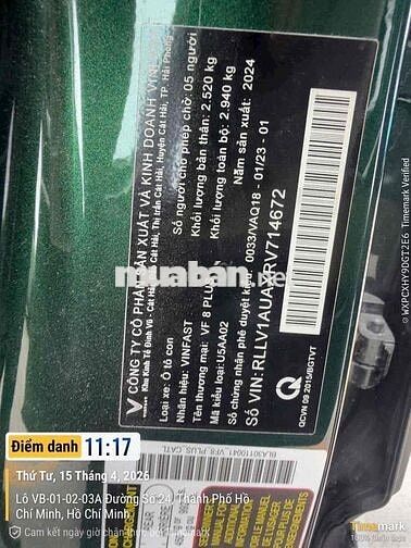 Bán Xe Lướt màu lạ VinFast VF8 Plus 2024 Xanh rêu