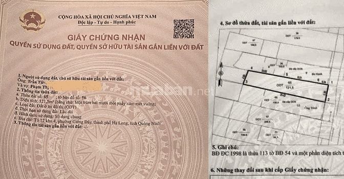 Bán đất mặt đường Giếng Đáy, Hạ Long - 121m2, cạnh Bến xe Bãi Cháy