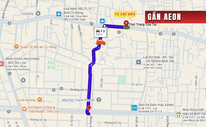 Bán nhà mới, hẻm 530 Tỉnh Lộ 10, DT 4.2 x 13m, 2 tấm, 5.3 tỷ. gần Aeon