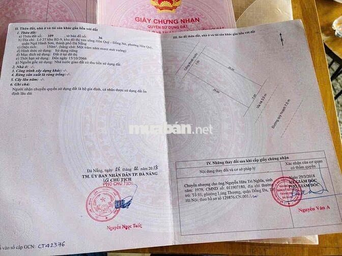 Chính chủ bán Cặp Khu Block Biệt thự B2.9 lô 27-28 Hòa Xuân Đà Nẵng