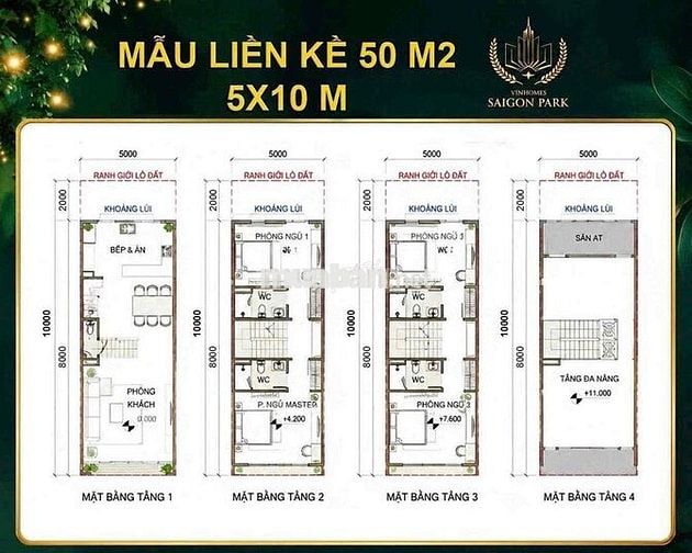 Sở hữu nhà liền kề Vinhomes SaiGon Park chỉ với 1,7 tỷ