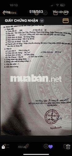 Nhà lô góc mặt tiền Trần Cao Vân