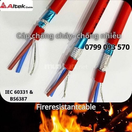 cáp tín hiệu chống cháy 2x 1.5mm2 bao nhiêu