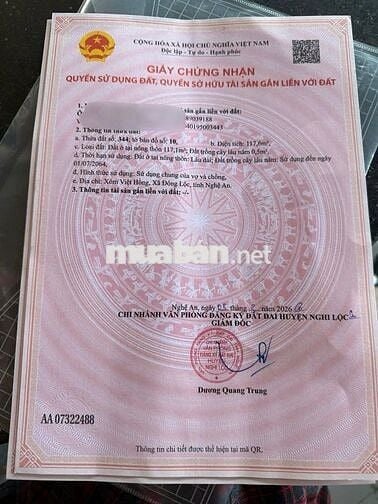 Cần bán đất cách biển Cửa Lò 3km theo đường chim đi bộ