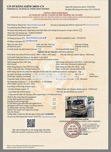 Ford Everest 3.2  4x4 Titanium 2016 Vàng cát