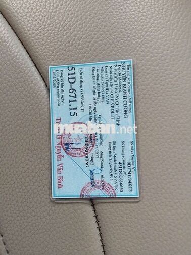 Chevrolet Spark Van 2012 Tự động 43000 km Trắng