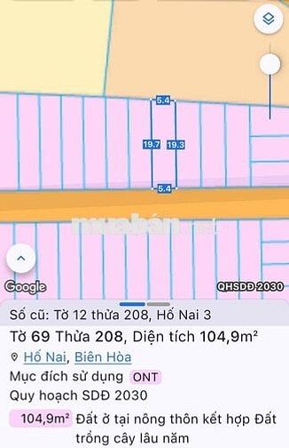 ĐẤT ĐẸP HỐ NAI TRUNG TÂM KẾT NỐI TIỆN ÍCH 5.5*20