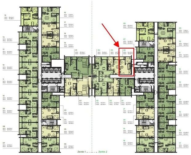Chính chủ cần sang nhượng căn hộ 1PN+1 [54,47 m²] - Tháp Zenia 2 