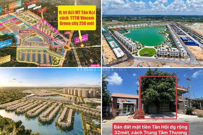 🔴BÁN ĐẤT NGANG 9,3M MT TÂN HỘI CÁCH VINCOM GREEN CITY 250 MÉT
