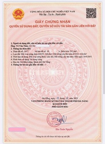 350triệu - 230mét đất thổ cư mặt tiền quốc lộ 14B - Đà Nẵng