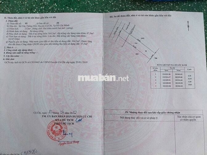 📢 Nhà giá rẻ Tân Thông Hội  Củ Chi. Diện tích 212m2 - chốt 900 triệu. 