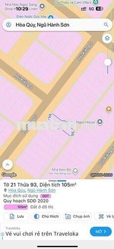 Bán đất Nam Hoà Xuân khu hói kiểng giá tốt 105 m2 hướng tây bắc