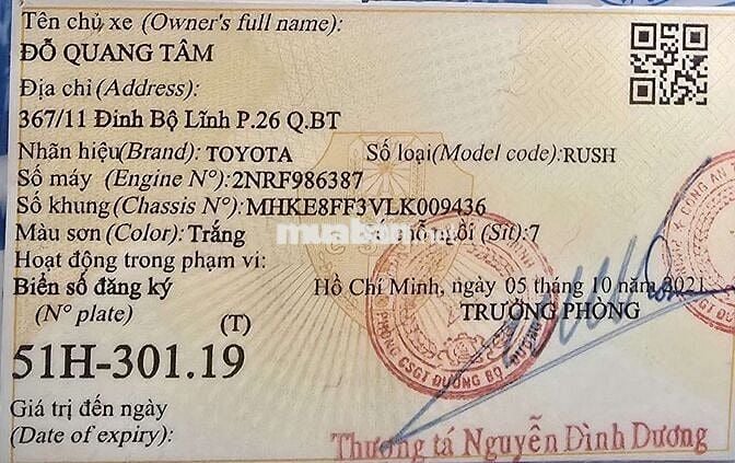 Toyota Rush 2020 SUV 7 chỗ Trắng 66.646 km