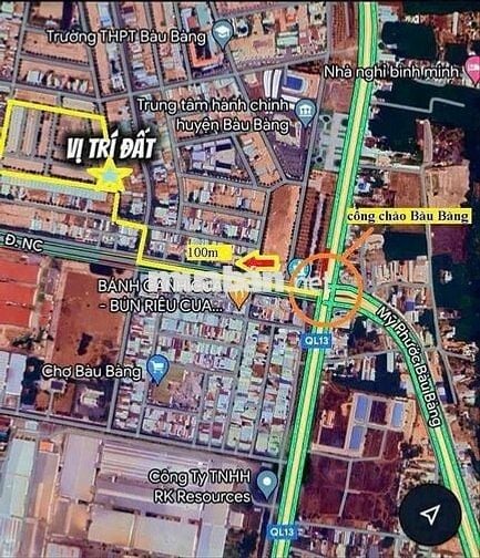 ĐẤT NỀN BÀU BÀNG GIÁ RẺ - SỔ RIÊNG - 100M² CHỈ TỪ 600 TRIỆU