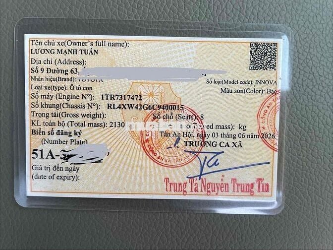 Toyota Innova G AT 2012 Tự động Bạc 89.000 km