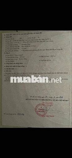 CẦN BÁN NHÀ NGUYÊN CĂN HÓC MÔN