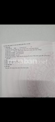 Bán đất Sài Gòn land Vĩnh Tân, phường Vĩnh Tân, TP HCM 