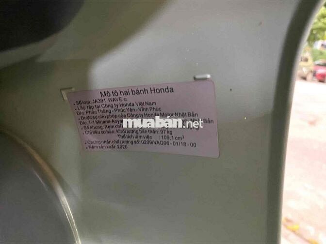 Honda Wave A 110cc 2020 Xanh cốm