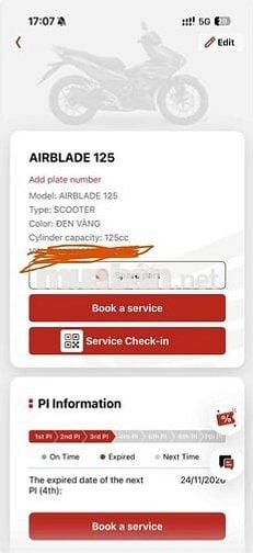 Honda Air Blade 125 2025 Đen Dưới 2000 km