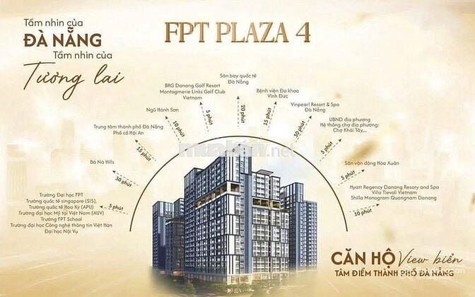 Căn Hộ FPT4 2PN DT 69m2 - 3,5 Tỷ hướng ĐN View hồ bơi, biển, sông