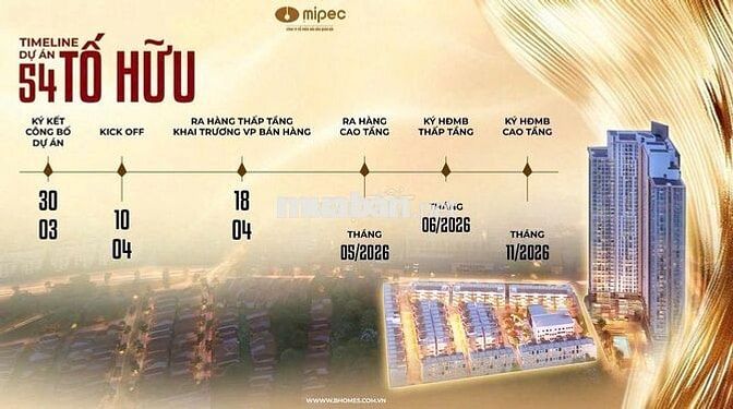 Bán chung cư MIPEC 54 Tố Hữu 2 ngủ - 68m2- ô tô - 8,2 tỷ