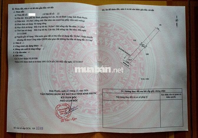 CHÍNH CHỦ BÁN ĐẤT THỔ CƯ TRUNG TÂM P.BÌNH LONG