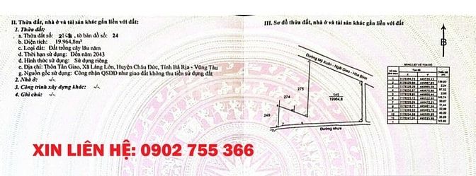 Bán đất 3 mặt tiền đường Mỹ Xuân - Ngãi Giao và OSAKA ngay Xã Láng Lớn