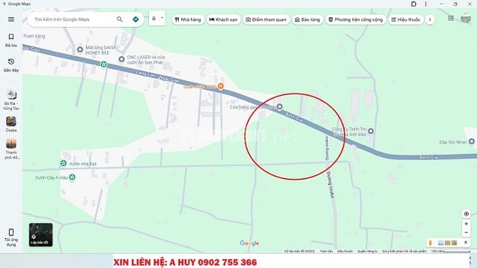 Bán đất 3 mặt tiền đường Mỹ Xuân - Ngãi Giao và OSAKA ngay Xã Láng Lớn