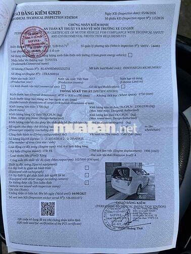 Toyota Innova E 2017 Trắng 7 chỗ