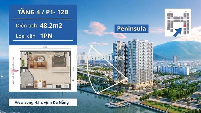 CHỦ BÁN GẤP CĂN 1PN VIEW SÔNG HÀN - TRUNG TÂM TP GIÁ CHỈ 3 TỶ 
