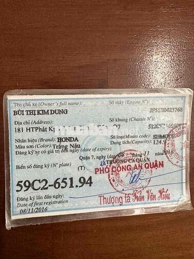 Honda SH Mode Trắng Xăng