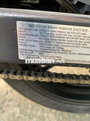 Yamaha Exciter 150 2015 Xanh dương