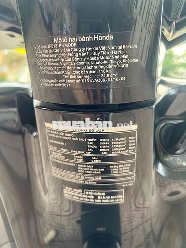 Honda SH Mode 2017 Trắng đen