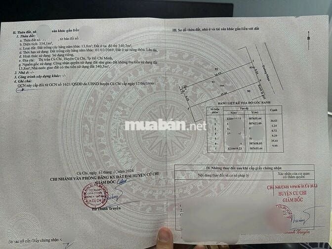 Chính Chủ Cần Bán Gấp Đất Củ Chi Giá 710TR 