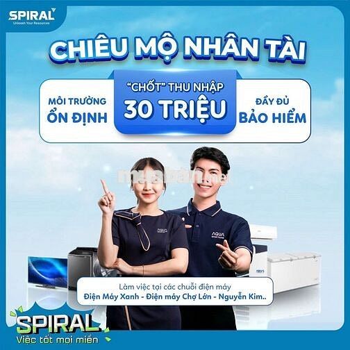 Nhân viên tư vấn bán hàng điện máy AQUA