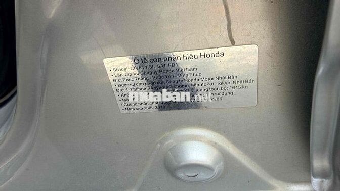 Honda Civic 1.8 Tự động 2010 Bạc