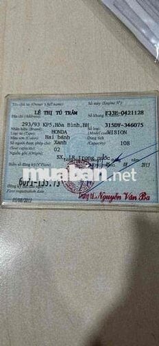 Honda Vision 2013 Xanh Xe tay ga