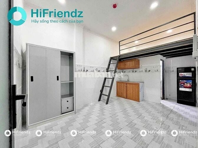 CĂN HỘ CÓ GÁC SẴN MÁY LẠNH FREE XE THANG MÁY - NGAY NGÃ TƯ BỐN XÃ