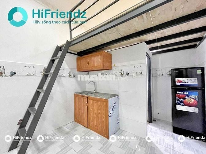 CĂN HỘ CÓ GÁC SẴN MÁY LẠNH FREE XE THANG MÁY - NGAY NGÃ TƯ BỐN XÃ