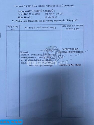 BÁN NHÀ GÓC 2 MẶT TIỀN KINH DOANH : 174 BÌNH LONG - P. PHÚ THẠNH - HCM