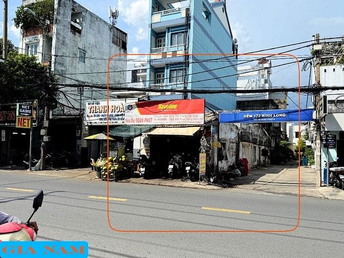 BÁN NHÀ GÓC 2 MẶT TIỀN KINH DOANH : 174 BÌNH LONG - P. PHÚ THẠNH - HCM