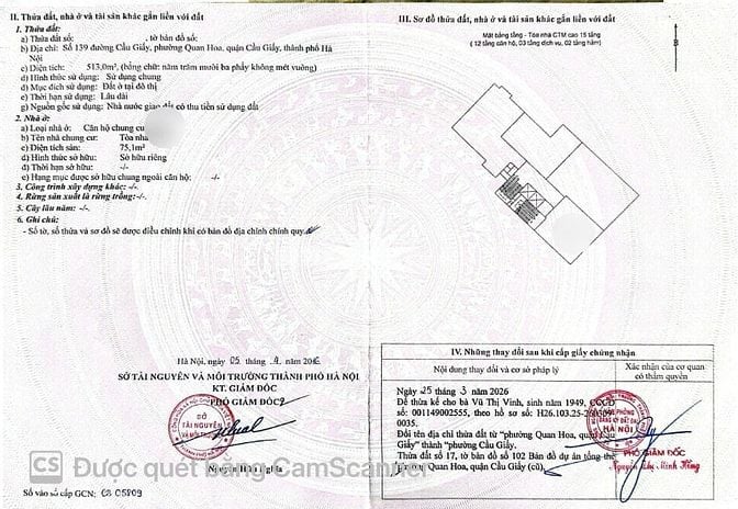 Bán căn hộ 706 tòa CTM 139 Cầu Giấy, Hà Nội