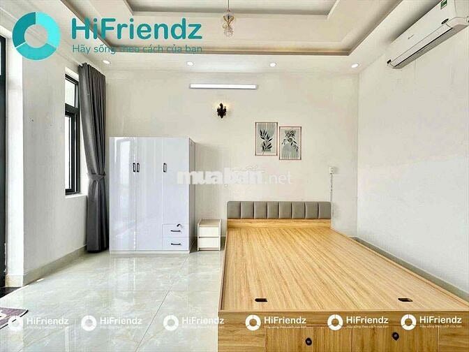 CHO THUÊ PHÒNG BAN CÔNG THOÁNG  FULL NỘI THẤT NGAY CÔNG VIÊN LÀNG HOA