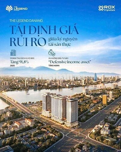 Quỹ căn của CĐT dự án The Legend Đà Nẵng, view sông và cầu Rồng