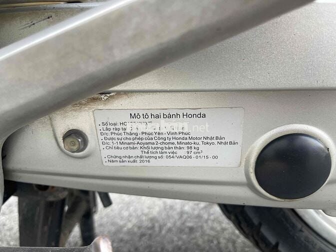 Honda Wave Alpha 100 2016 Đen Bstp 9chủ Zin Đẹp