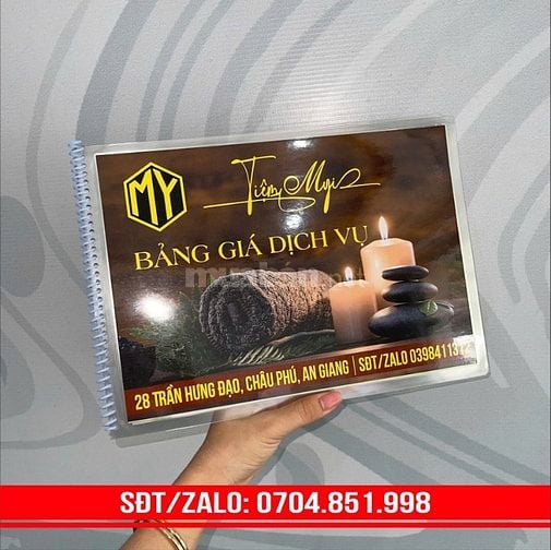 IN MENU TẠI CẦN THƠ NHANH ĐẸP LẤY LIỀN VÀ RẺ