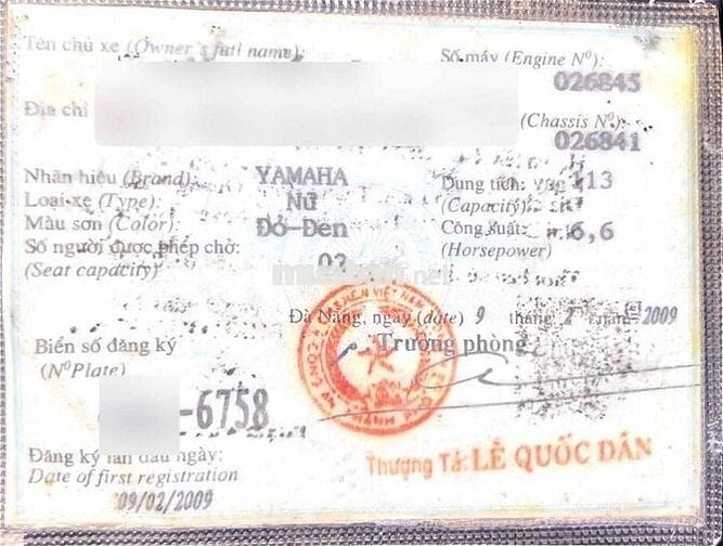 Yamaha Taurus 2009 Đỏ-Đen