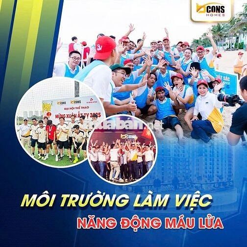 BCONS HOMES Tuyển dụng nhân viên KD BĐS tại TP.HCM