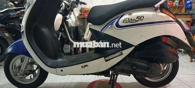 SYM Elite 50 Trắng Xanh Xe tay ga Xăng
